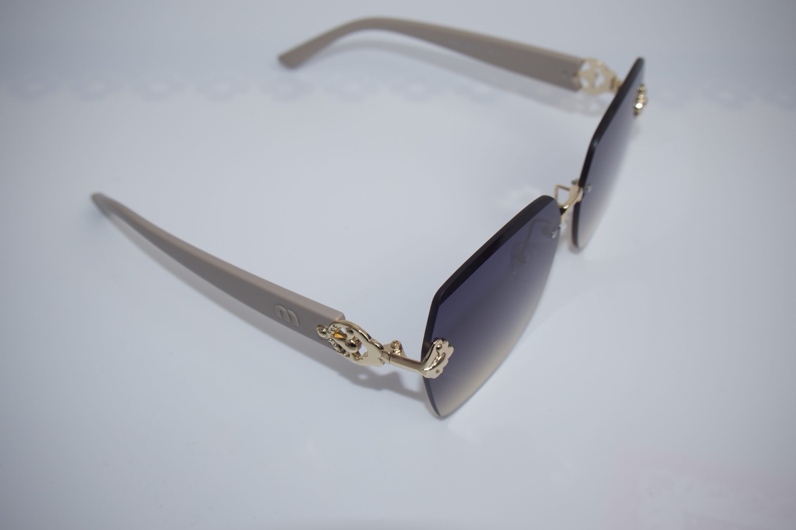 Rimless sunglasses with gold-tone - Image 3