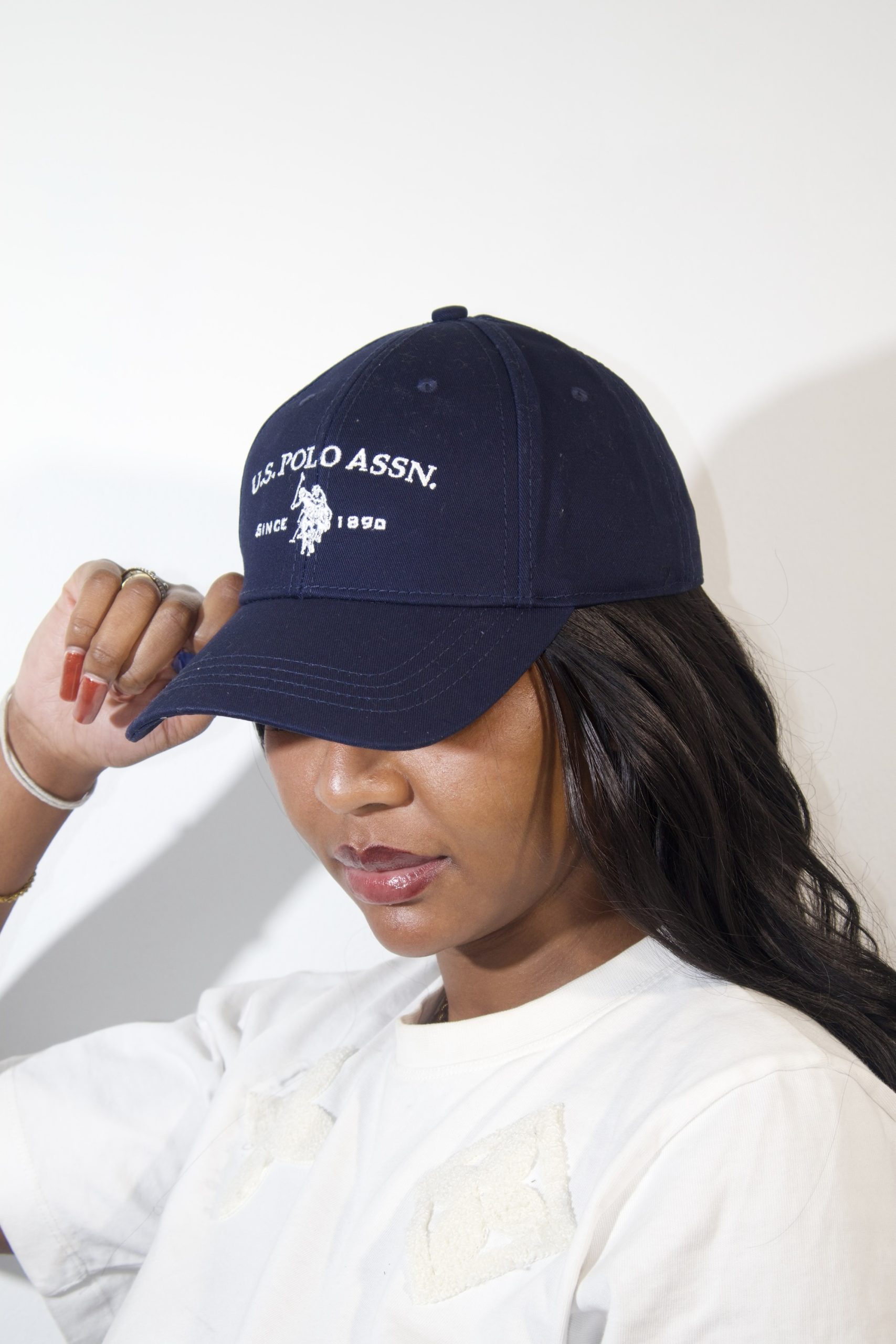 Unisex U.S. Polo Assn. Blue Men's Player 3 Baseball 100% Cotton Cap