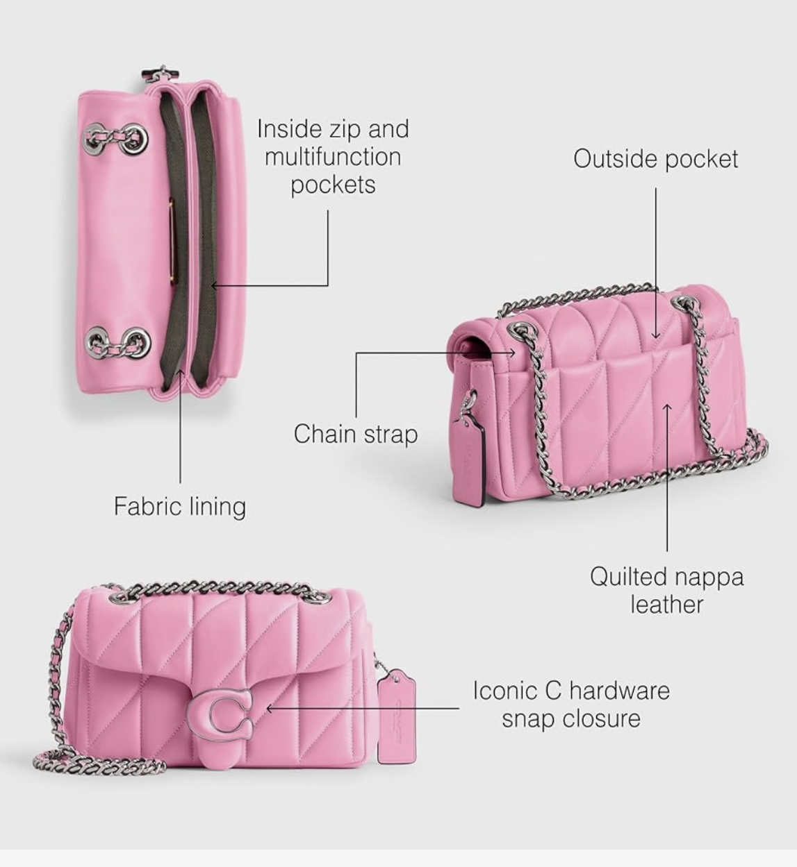 COACH Tabby Shoulder Bag 20 - Image 3