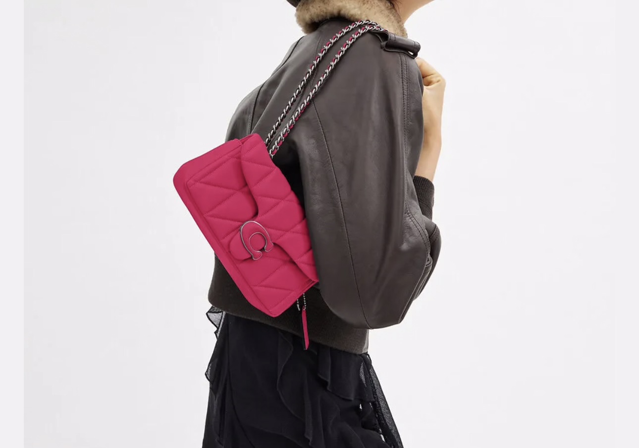 Tabby Shoulder 20 Quilting Coach Bag - Pink - Image 3