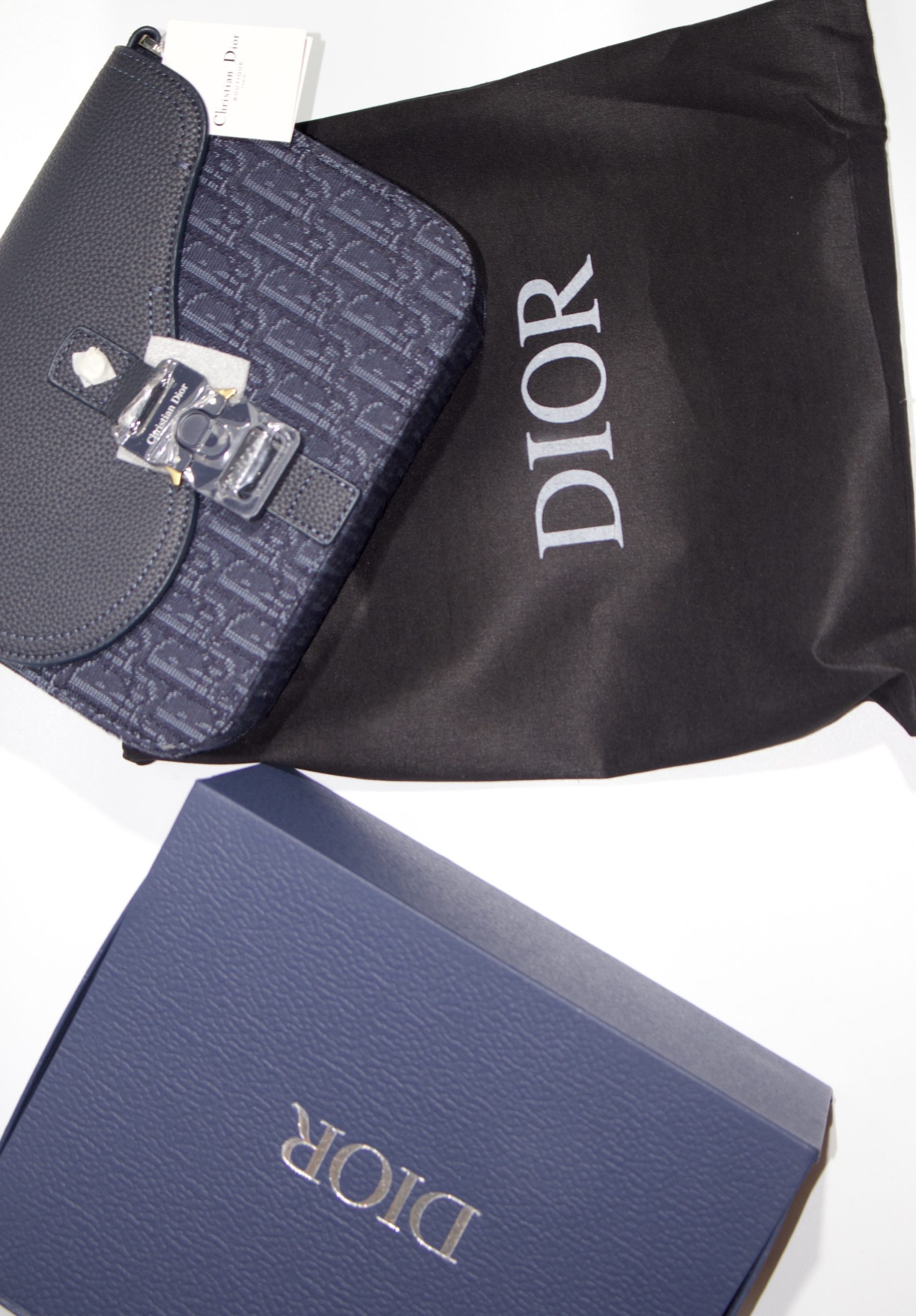 Dior Small Men Saddle Messenger Bag with Flap.